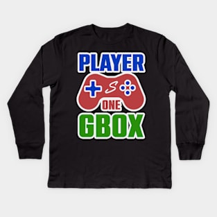 Player One Game Box Kids Long Sleeve T-Shirt